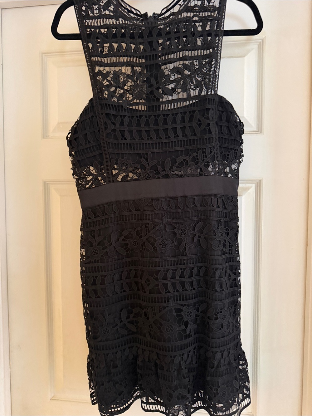 BEBE Black Lace Sleeveless Dress